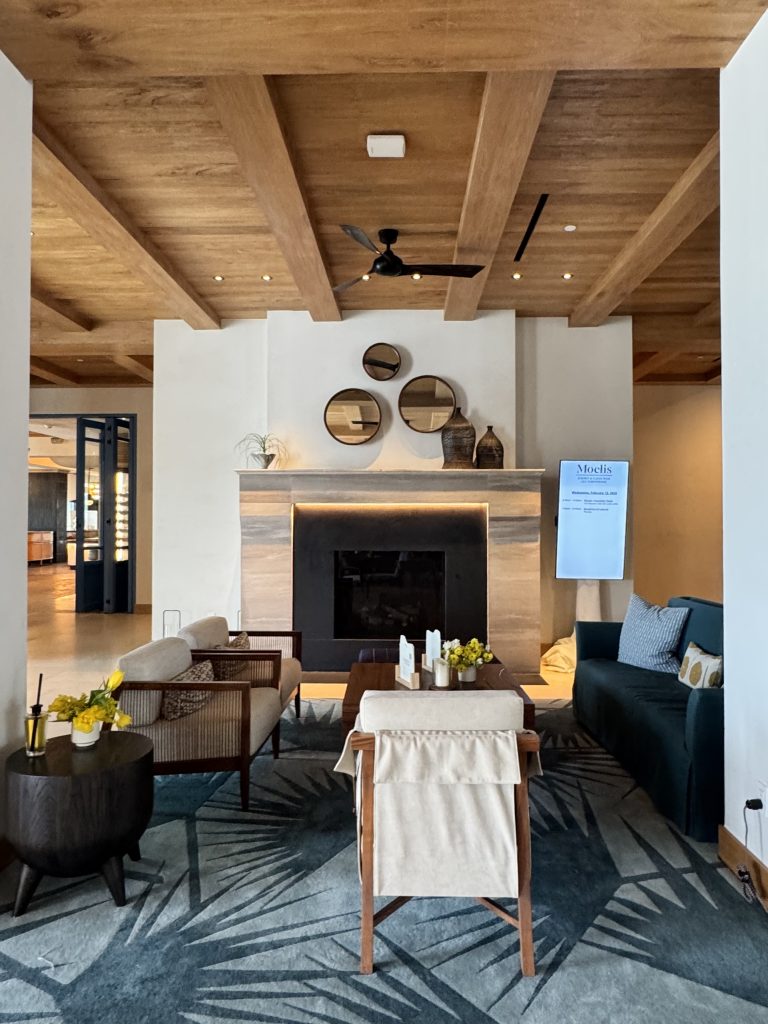Location: Four Seasons Hotel Lobby, Cabo San Lucas, Baja California, Wood highlights: T&G on the ceiling
