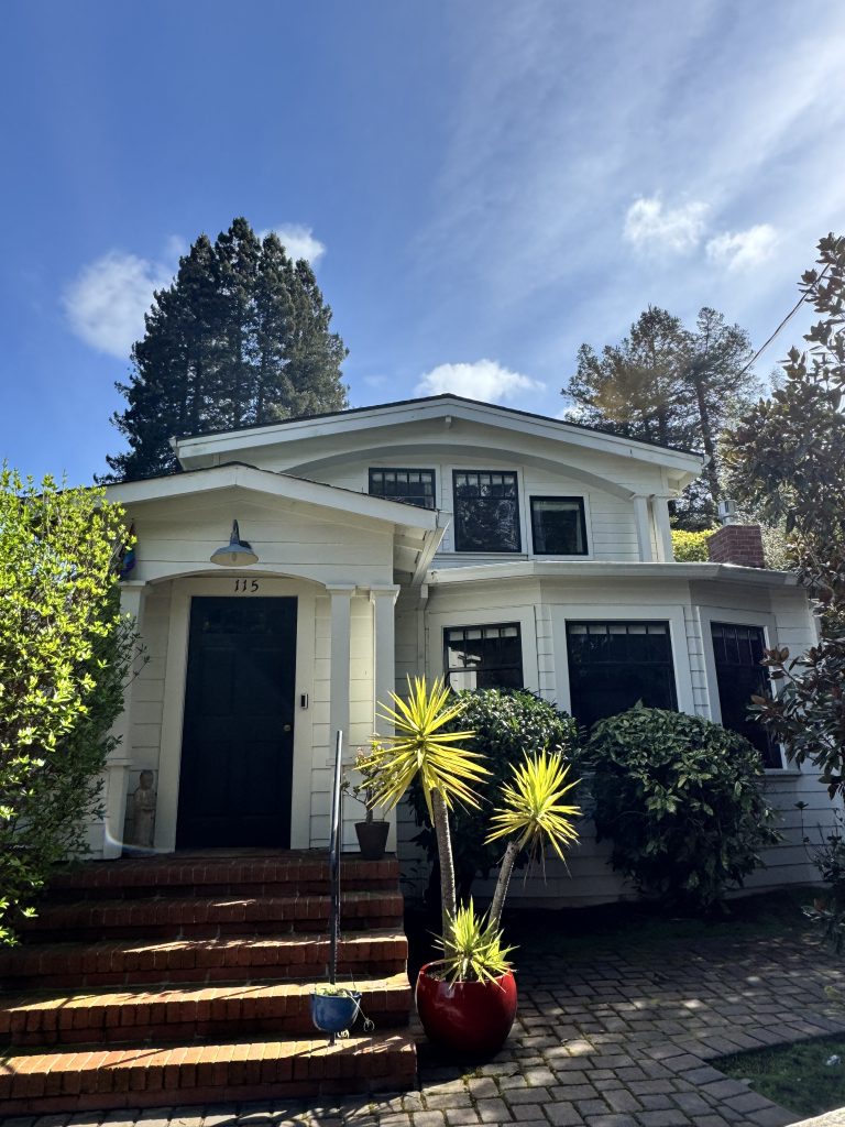Location: Larkspur, California, Wood Highlights: Exterior siding with arched areas, custom trim
