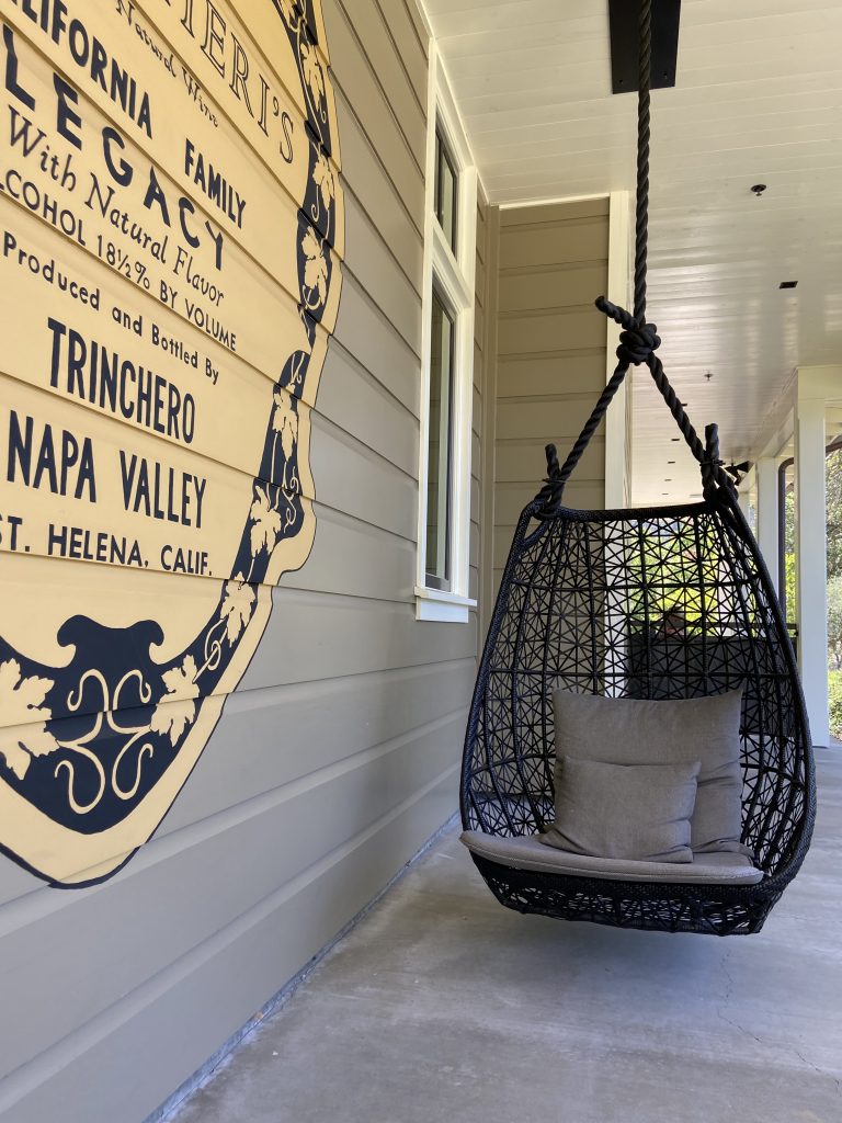Location: Trinchero Winery, St. Helena, California, Wood Highlights: Exterior siding at exterior envelope and porch soffit with custom painted graphics