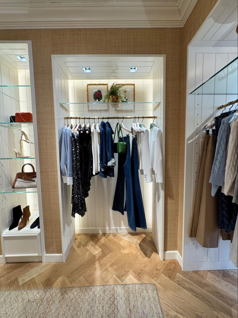 Location: Veronica Beard, Marin County, California, Wood Highlights: Shiplap wainscot at back wall and sides of alcove
