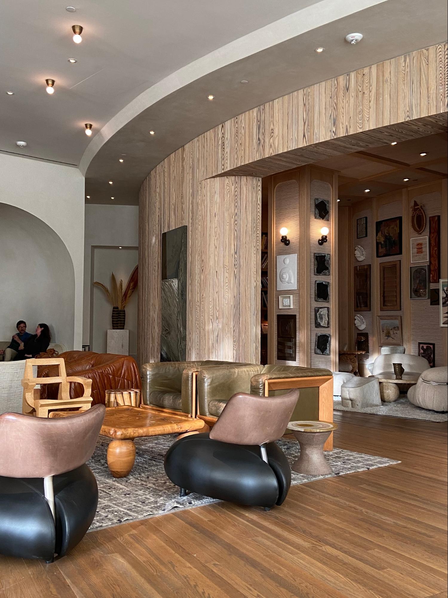 Location: Palma Restaurant, Santa Monica, California, Wood Highlights: Oak wood flooring, straight lay, with treated T&G wall treatment