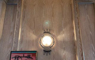 Location: The Proper Hotel, Los Angeles Wood Highlights: Trim at vaulted ceiling placed to frame recessed lighting