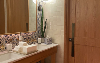 Location: SLS at Baha Mar, Nassau, Bahamas, Wood Highlights: Wood door casing in white oak to match wood door design, chic luxury