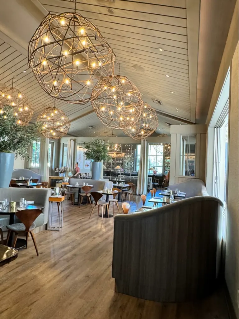 Location: Solbar, Calistoga, California, Wood Highlights: architectural and interior design moulding throughout main dining room and adjacent bar area
