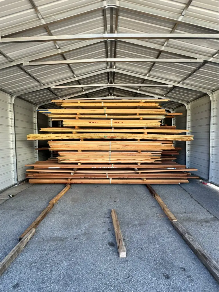 Location: Lowpensky Moulding, San Francisco, California Wood Highlights: Lumber staging area ready for milling