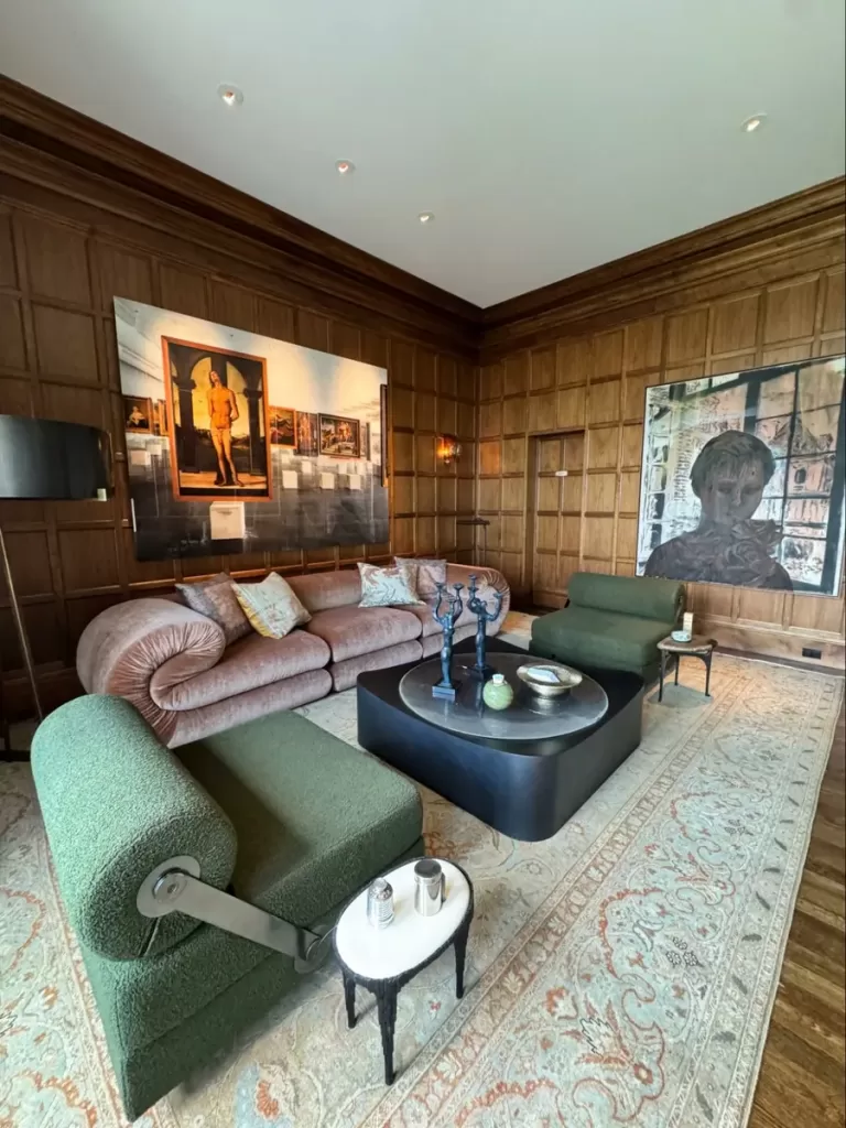 Location: 2025 SF Decorator Showcase, San Francisco, California Wood Highlights: unique crown moulding, paneling, baseboard, fireplace surround, staircase