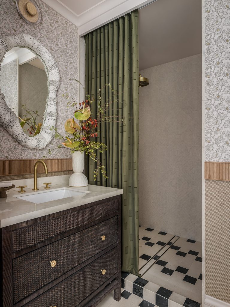 Location: SF Showcase 2025, San Francisco, California, Wood Highlights: Painted crown moulding and valance, baseboards, chair rail