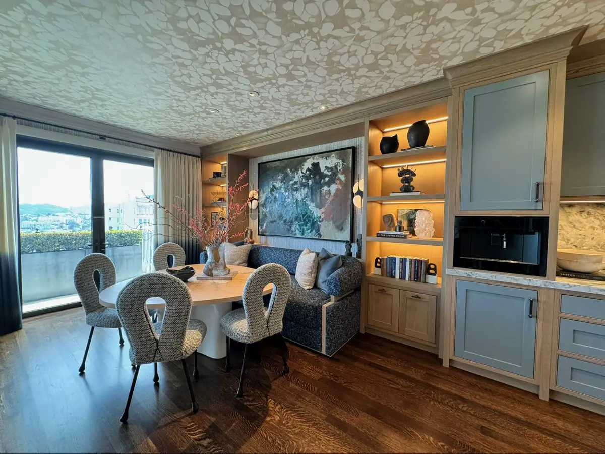 Location: SF Showcase, San Francisco, California, Wood Highlights: Crown moulding, cabinetry trim, door trim, baseboards, flooring