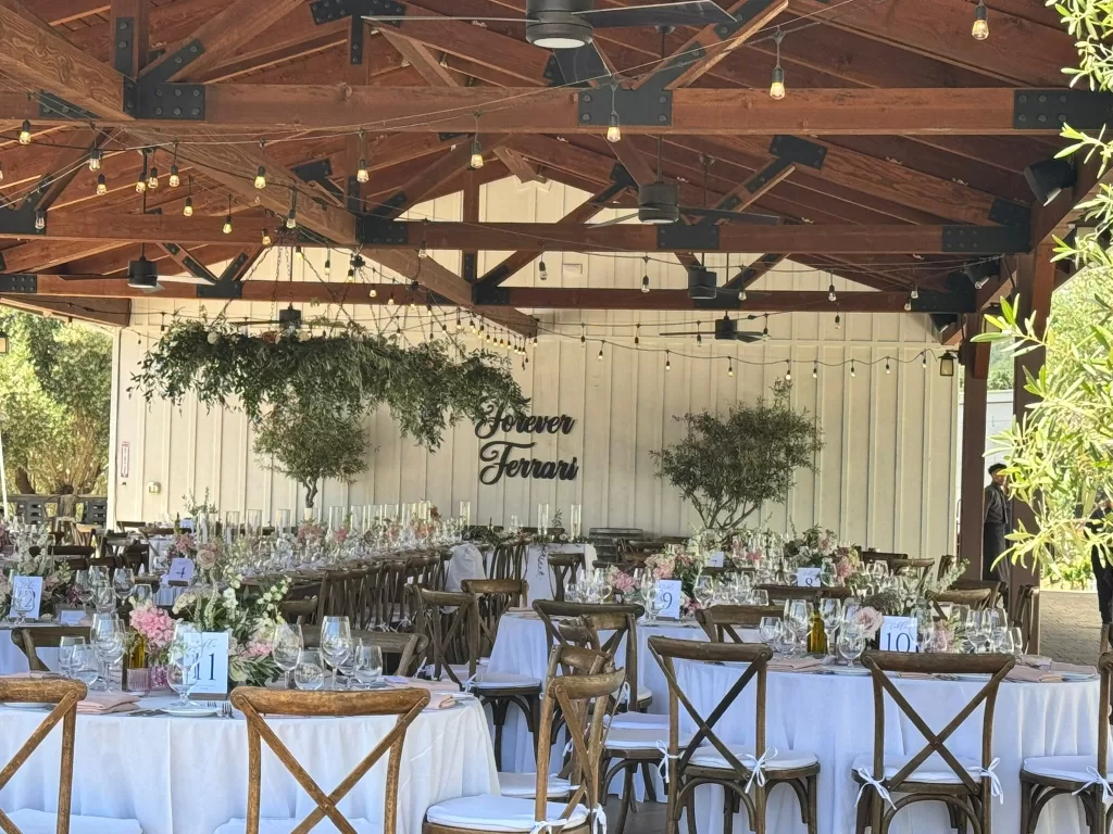 Location: BR Cohn Winery, California, Wood Highlights: Wood trim & exposed timber trusses set the forever stage
