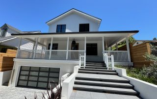 Location: Marin County, California, Wood Highlights: porch ceilings, column trim, facia boards, siding
