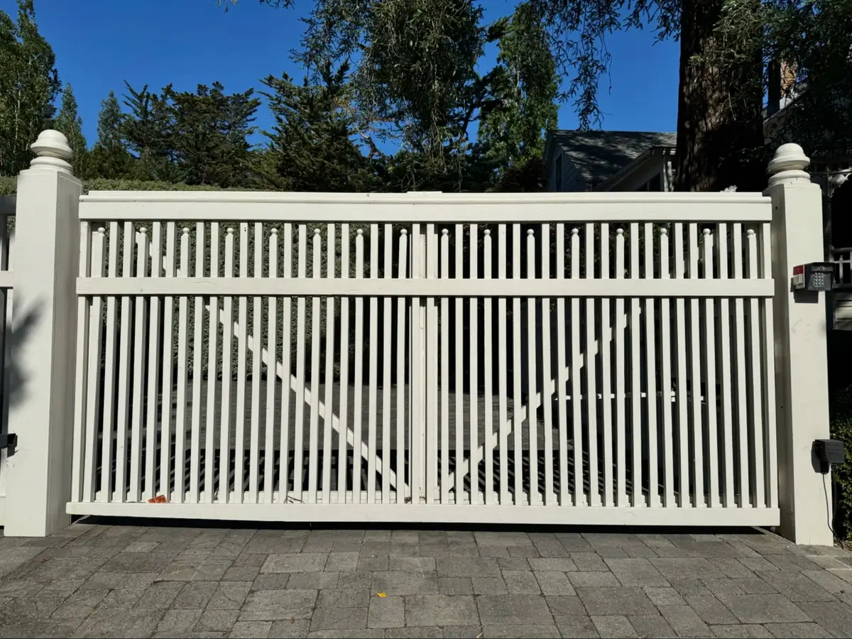 Location: Marin County, California, Wood Highlights: Vehicle gate pickets, S4S posts