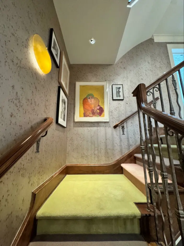 Location: San Francisco, California, Wood Highlights: Painted crown moulding, baseboards, door casing, transitions, flooring, stair railing