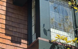 Location: Private Residence, San Francisco, California, Wood Highlights: Painted vertical trim profiles show outside corners of the window projection where corner mouldings can be useful for protection and aesthetics