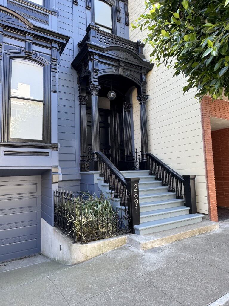 Location: Private Residence, San Francisco, California, Wood Highlights: Exterior corner mouldings paired with window trim and door surrounds can heighten the overall design in a restoration project