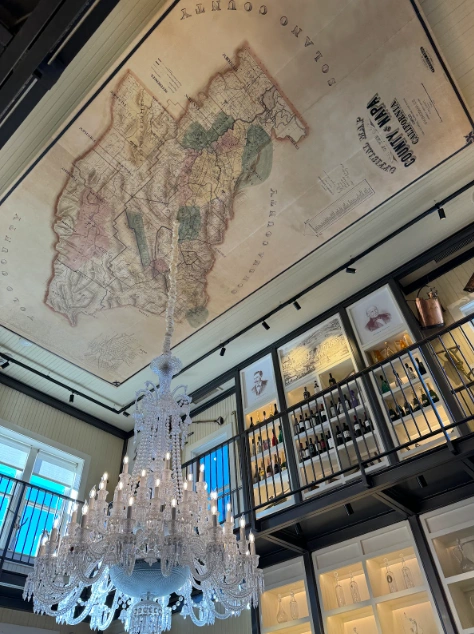 Photo credit: MetaphorDesign.com Location: Oakville Wine Merchant, Oakville, Napa Valley, California Moulding Highlights: crown moulding, ceiling trim, window trim