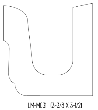 Lowpensky Moulding catalog page 28 shows a wood gutter profile LM-M031