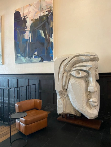 Photo credit: MetaphorDesign.comLocation: The Lobby at The Figueroa Hotel, Los Angeles, California Moulding Highlights: Black stained wood moulding trim, wainscoting