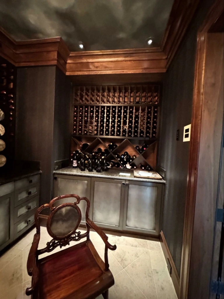 Location: Private Residence, Pacific Heights, San Francisco, California Wood Highlights:Crown moulding, baseboards, S4S, ogee moulding, wine rack