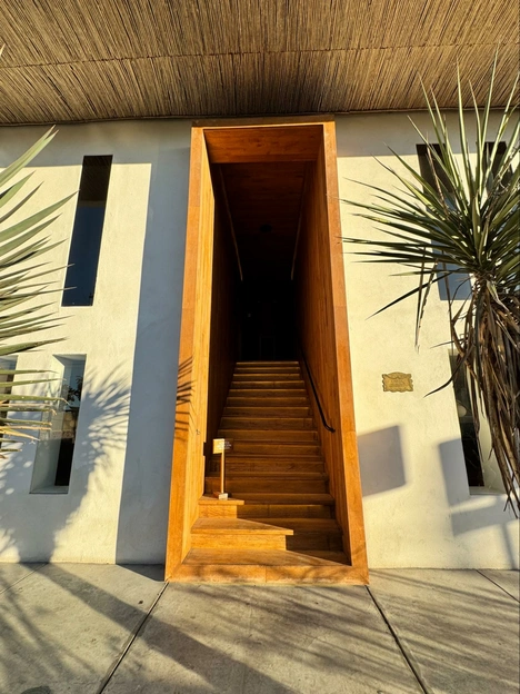 Location: Republica Pagna, La Paz, Baja California, Wood Highlights: Cased opening clad in wood dramatically marks the entry design
