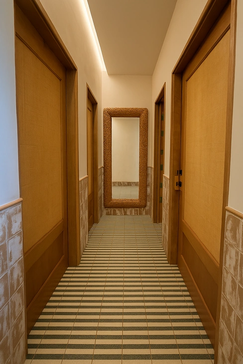 Location: The Four Seasons Cabo San Lucas, Baja California, Wood Highlights: White oak wood door casings to match wood door designs