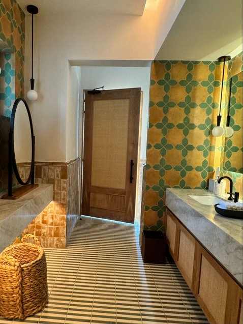 Location: The Four Seasons Cabo San Lucas, Baja California, Wood Highlights: White oak wood door casing design to match wood doors