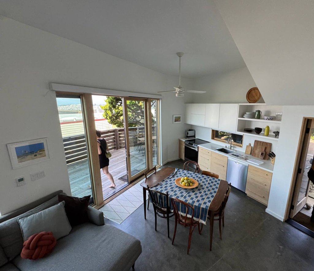 Location: Grandmother’s House, San Francisco, California, Wood Highlights: contemporary natural trim and painted trim complement the cabinetry and exterior material choices, on the AIASF Home Tour