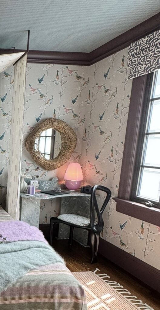 Location: San Francisco, California, Wood Highlights: A playful corner offers a sweet spot for teen play time, whether writing or designing fills the imagination at this cozy desk surrounded by storybook plum trim.