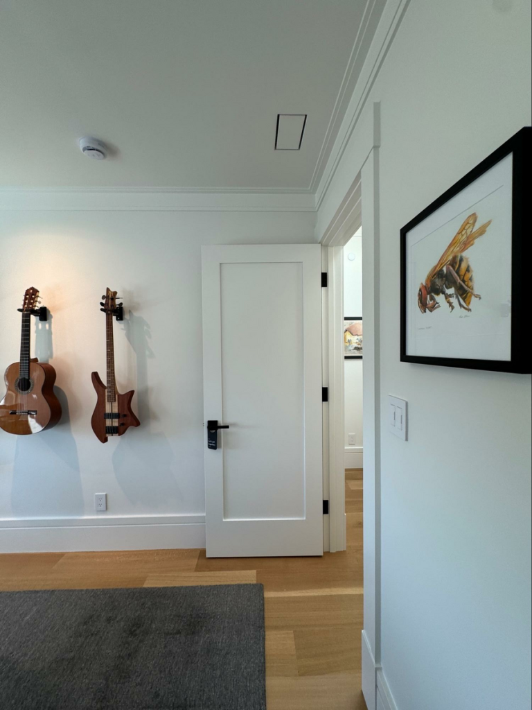 Location: San Francisco, California, Wood Highlights: Playing music comes easier in this dedicated playroom, enhanced for encouraging practice and play.